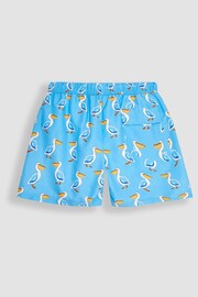 JoJo Maman Bébé Pelican Blue Men's Print Swim Shorts - Image 2 of 3