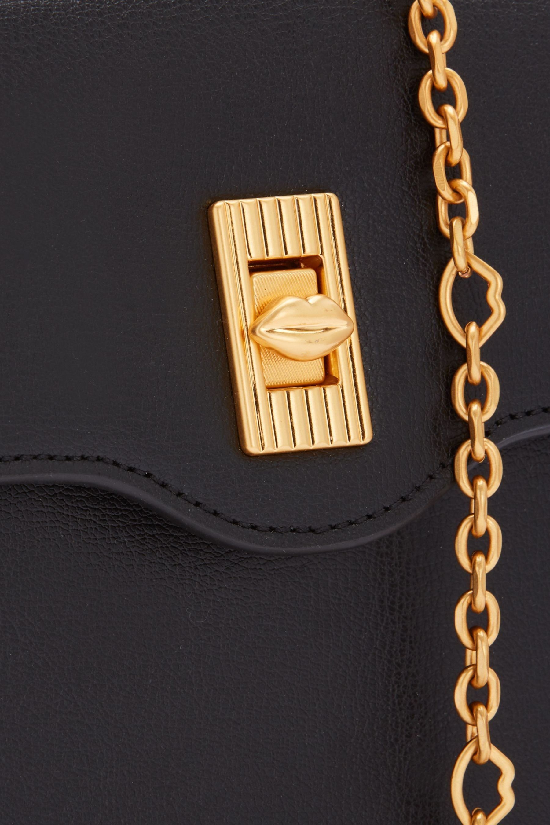 Buy Lulu Guinness Queenie Textured Leather Black Bag from Next Ireland