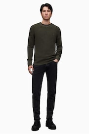 AllSaints Green Ivar Merino Crew Jumper - Image 3 of 5