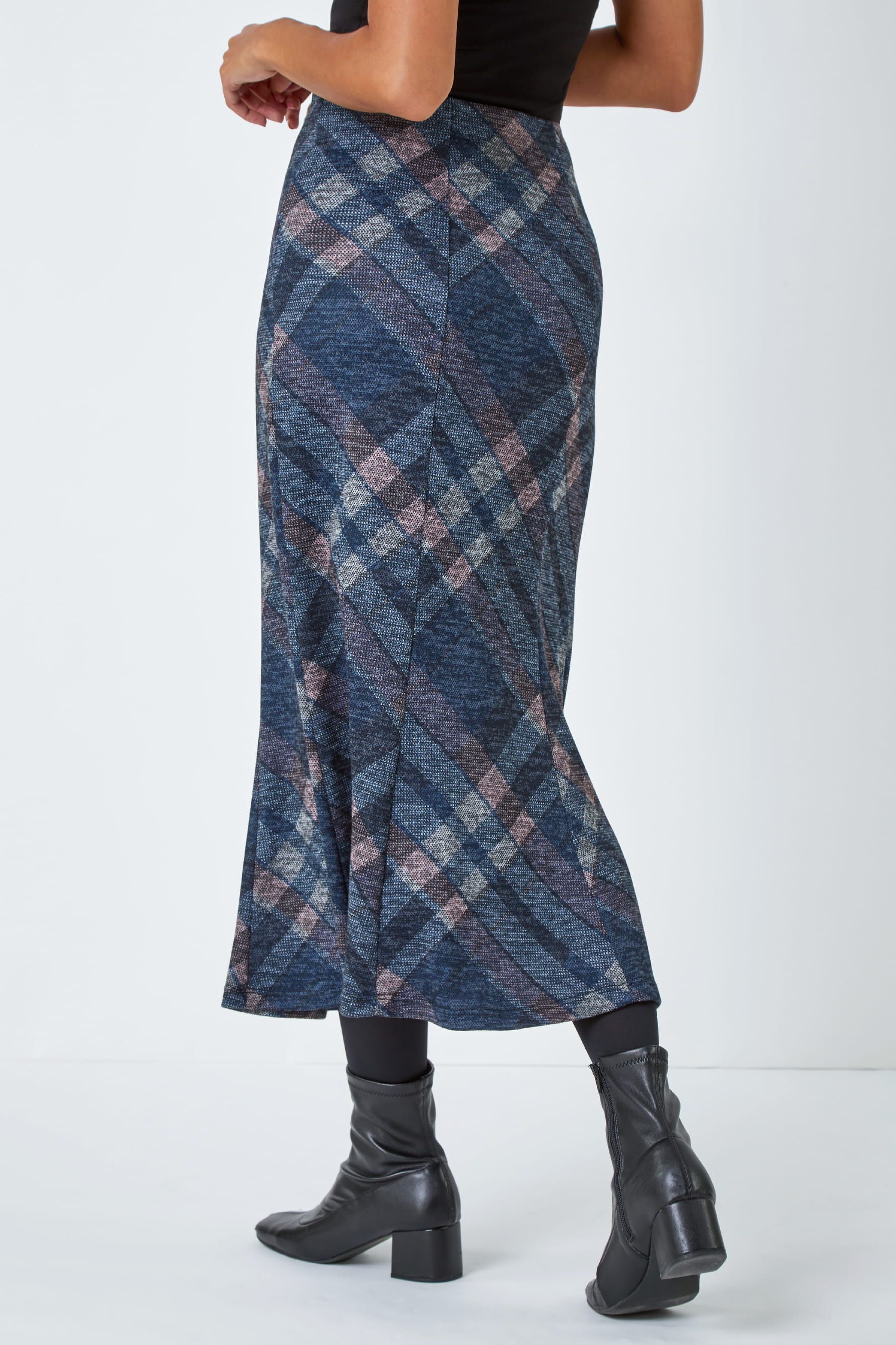 Plaid midi skirt 5t new arrivals