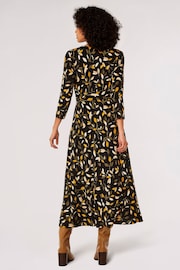 Apricot Black Multi Leaf Maxi Dress - Image 2 of 4