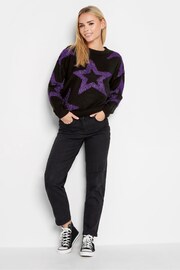 PixieGirl Petite Black Tinsel Star Jumper - Image 3 of 4