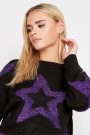 PixieGirl Petite Black Tinsel Star Jumper - Image 4 of 4