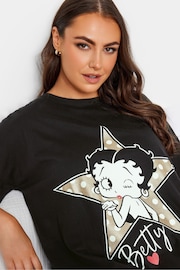 Yours Curve Black Winking Betty Boop Sleeptee Nightie - Image 4 of 4