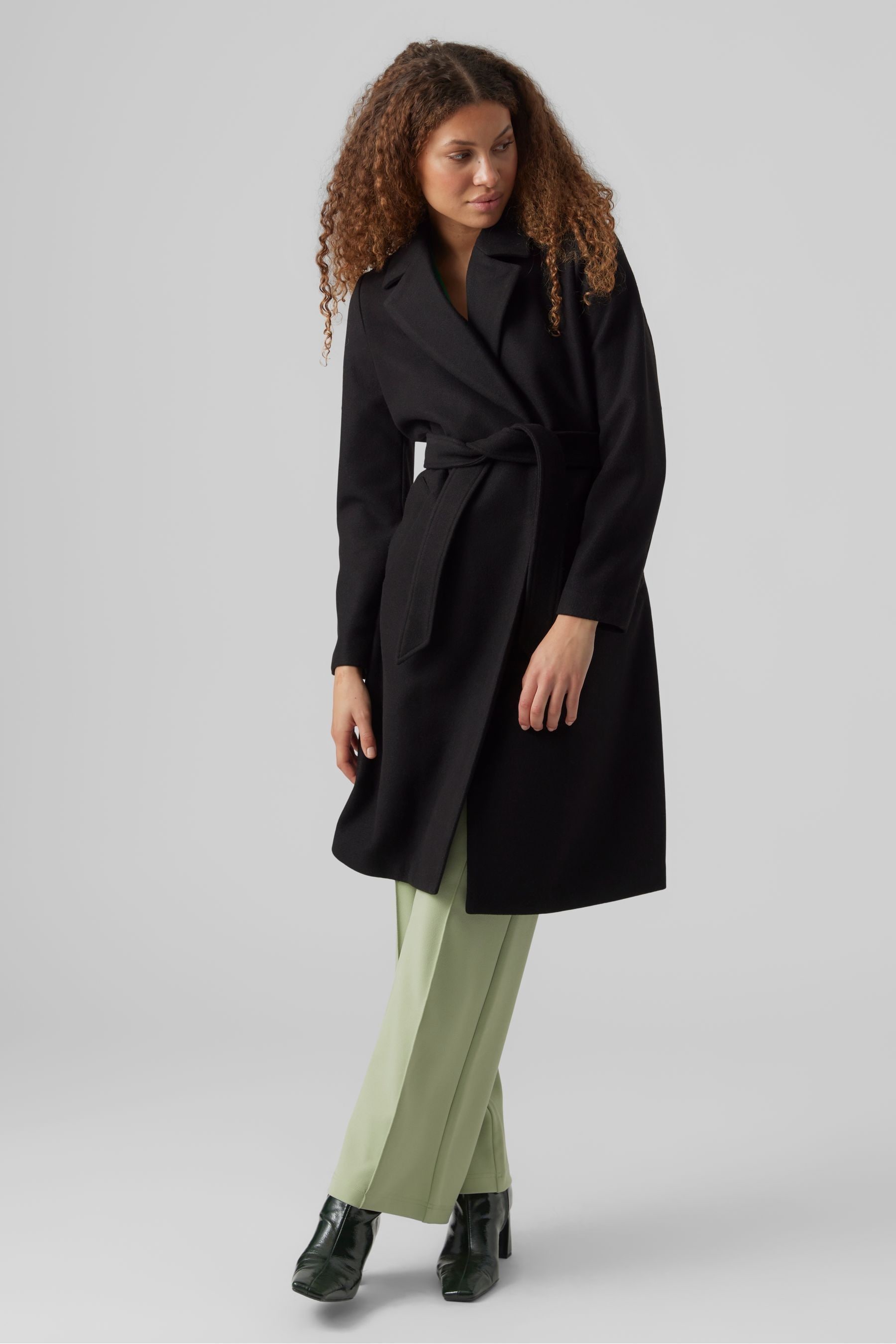 VERO MODA Black Wrap Tailored Coat