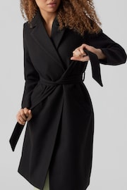 VERO MODA Black Wrap Tailored Coat - Image 4 of 5