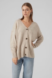 VERO MODA Cream Oversized Button Down Cardigan - Image 1 of 5