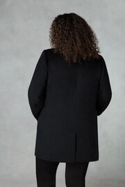 Live Unlimited Black Curve Wool Blend Short Tailored Coat - Image 2 of 5