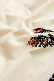 Ecru Embroidered Palm T-Shirt - Image 7 of 7