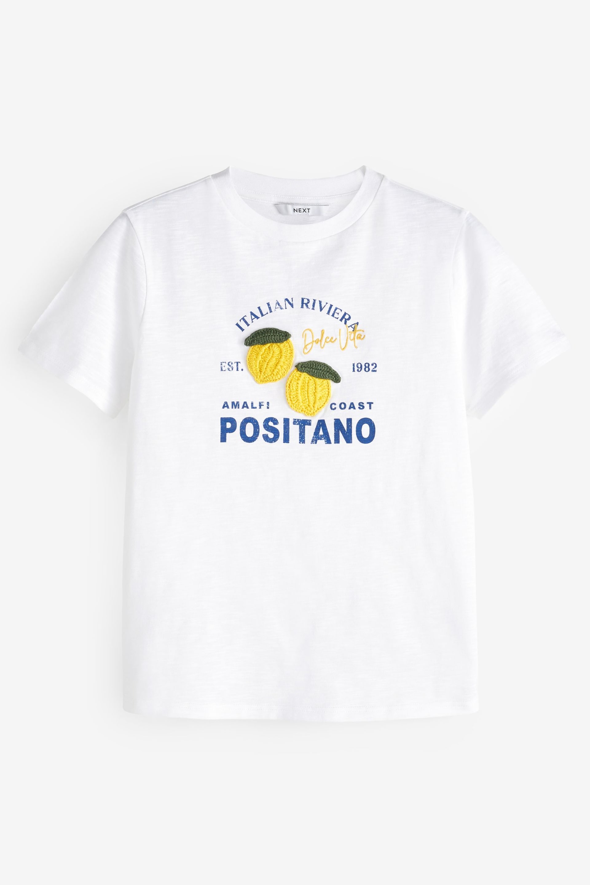 White Lemon Positano City Graphic T-Shirt - Image 6 of 7