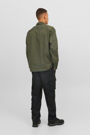 JACK & JONES Green Smart Pocket Detail Overshirt - Image 2 of 7