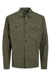 JACK & JONES Green Smart Pocket Detail Overshirt - Image 5 of 7