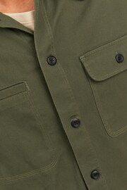 JACK & JONES Green Smart Pocket Detail Overshirt - Image 6 of 7