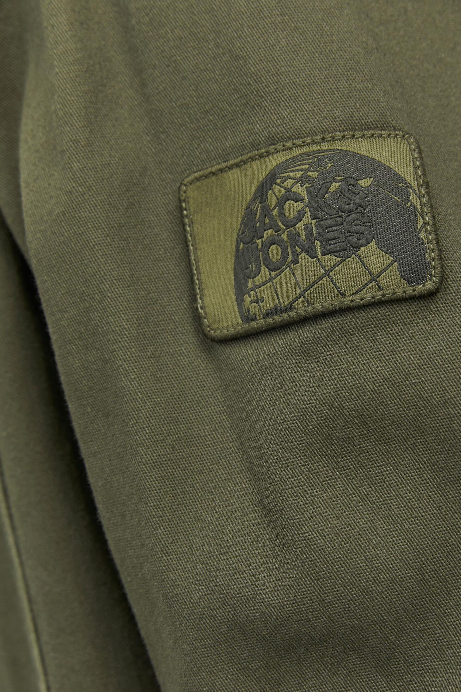 JACK & JONES Green Smart Pocket Detail Overshirt - Image 7 of 7