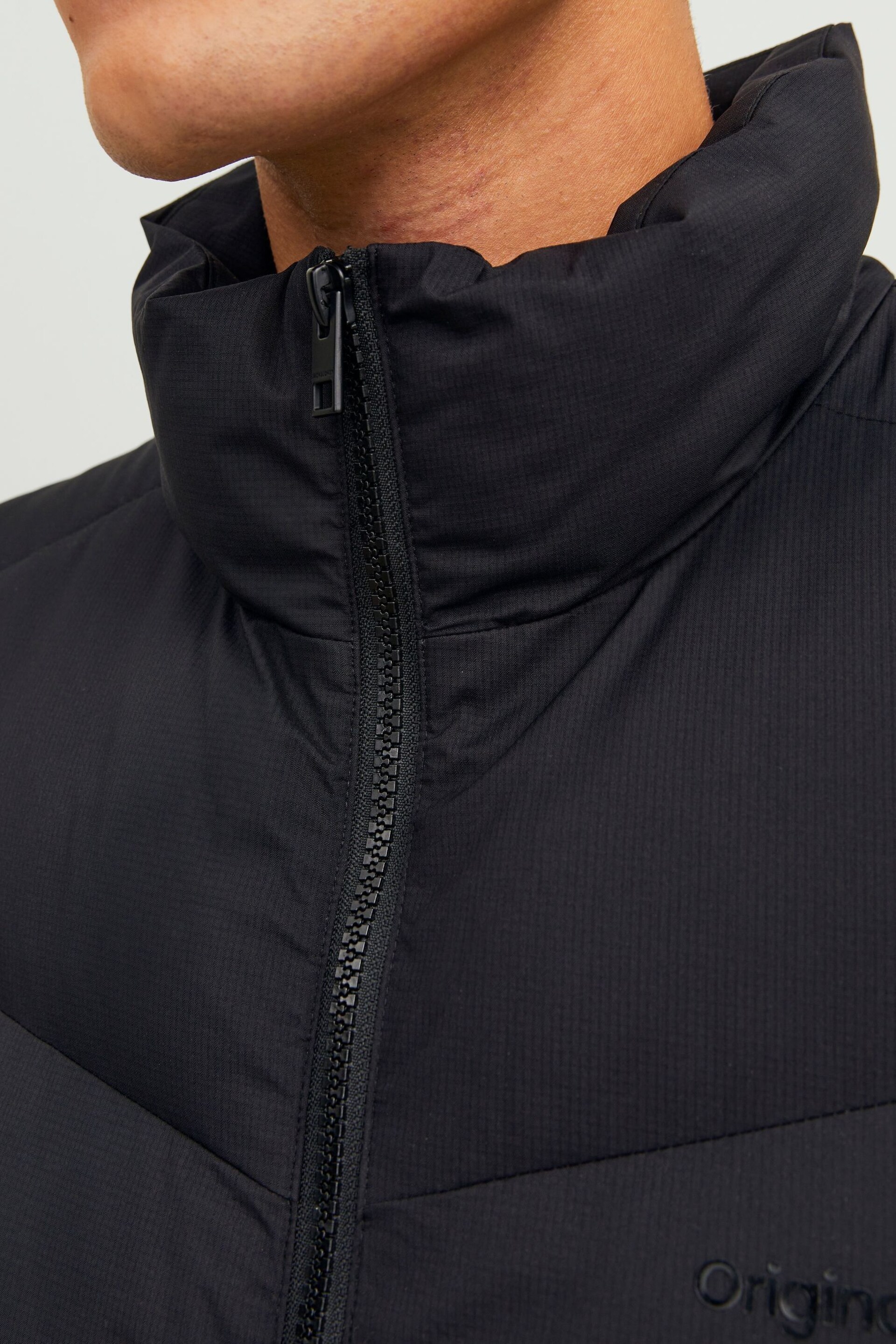 JACK & JONES Black Padded Pocket Detail Gilet - Image 4 of 6