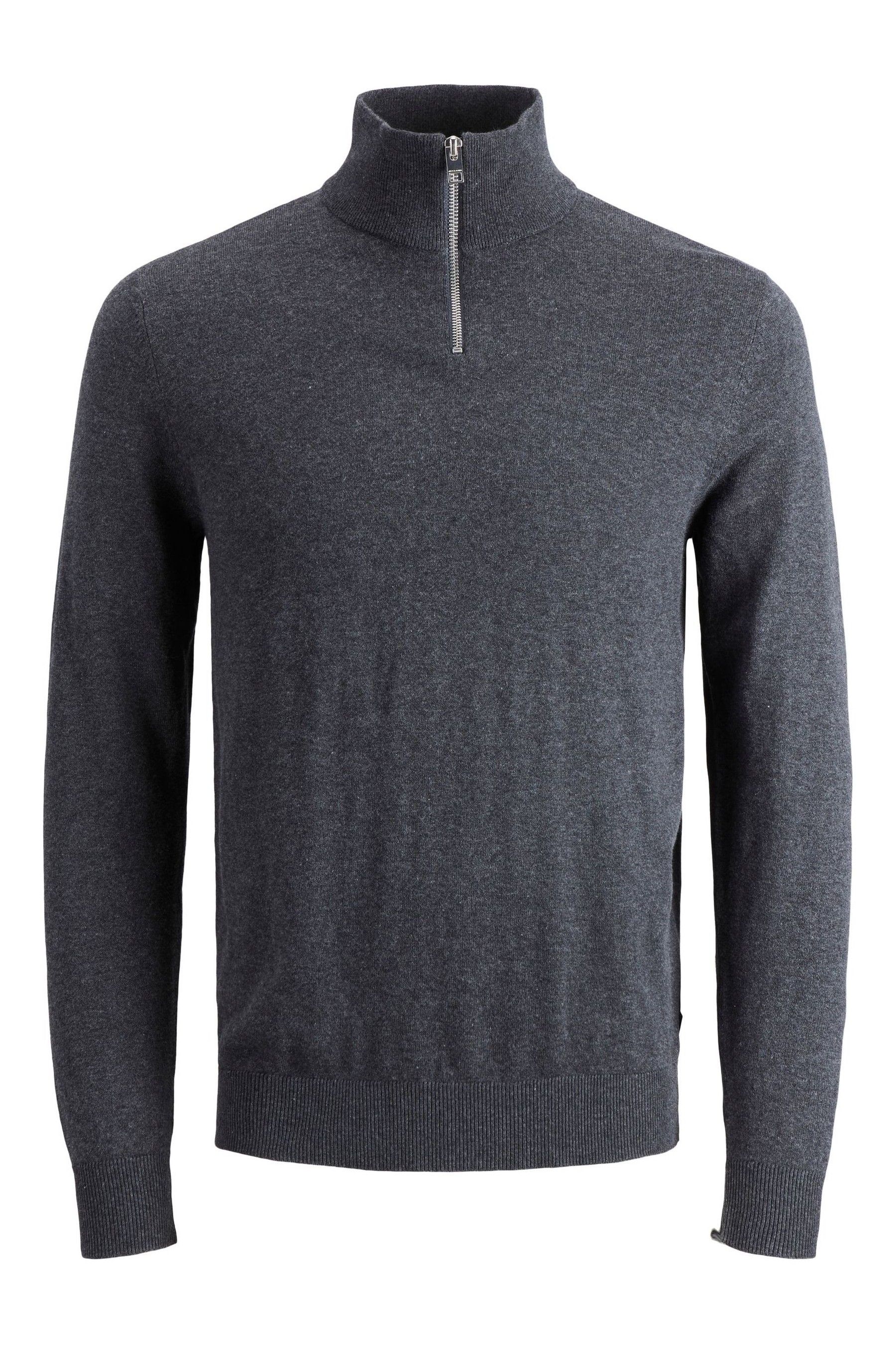 Buy JACK JONES Grey 1 4 Zip Up Knitted Jumper from Next Luxembourg