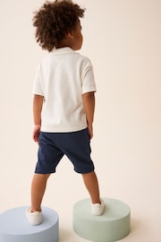 Navy Blue Pintuck Shorts (3mths-7yrs) - Image 3 of 7