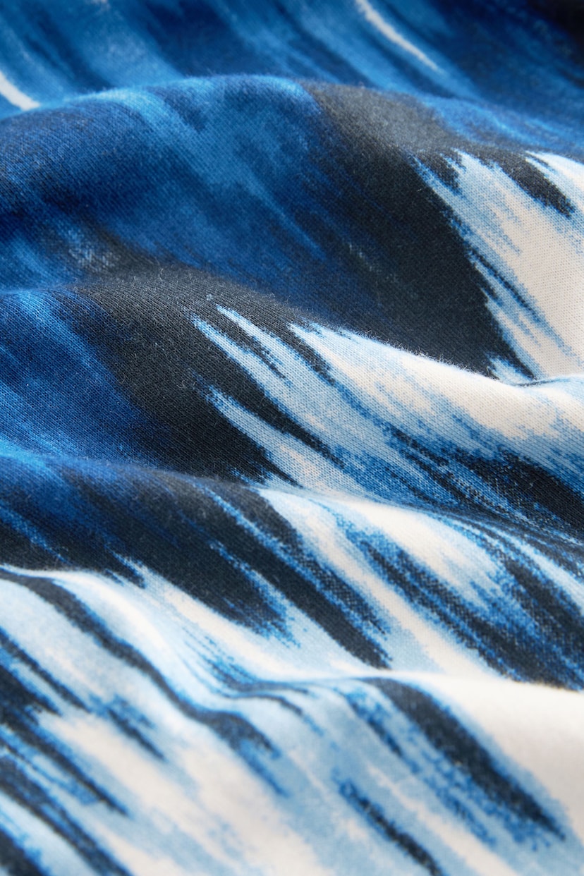 Blue Print Crew Neck Short Sleeve T-Shirt Dress - Image 6 of 6