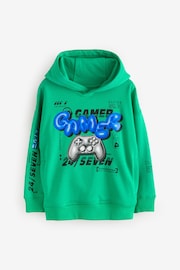 Green Graphic Hoodie (3-16yrs) - Image 1 of 4