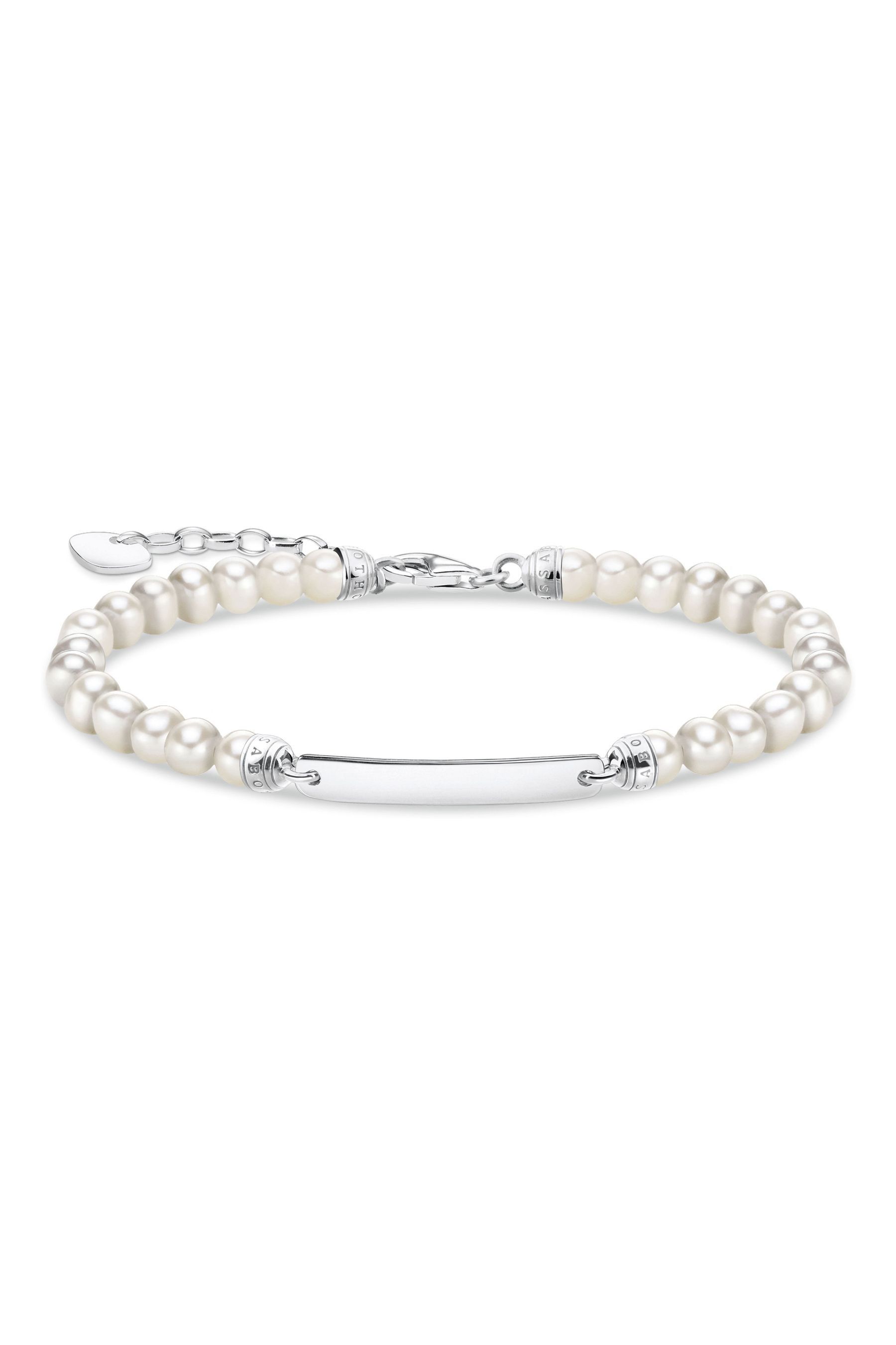 Buy Thomas Sabo White Engravable Pearl Bracelet from the Next UK online shop