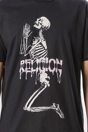 Religion Black Regular Fit Soft Cotton Graphic T-Shirt - Image 5 of 5