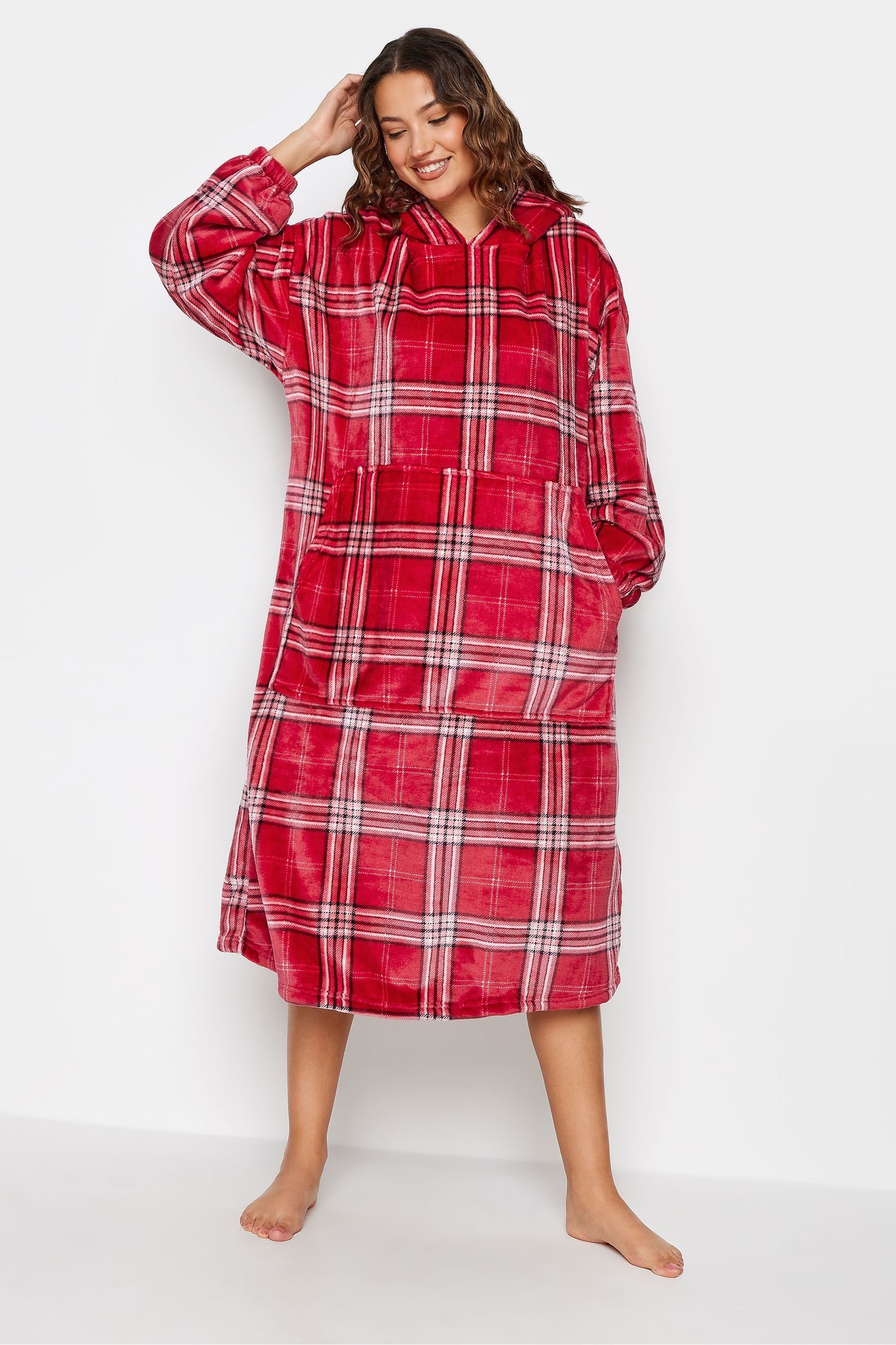 Red long hoodie deals