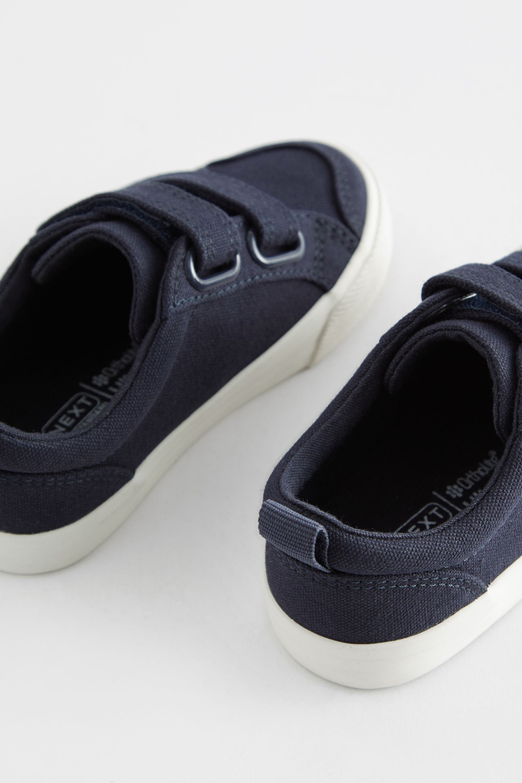 Buy Navy Canvas Standard Fit F Two Strap Touch Fastening Trainers from the Next UK online shop