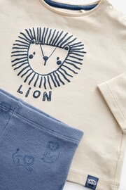 Blue/White Lion Baby Top and Leggings 2 Piece Set - Image 7 of 7