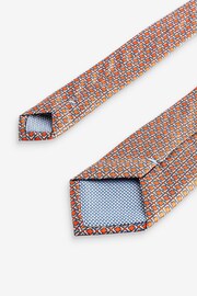 Orange Link Pattern Tie - Image 3 of 3