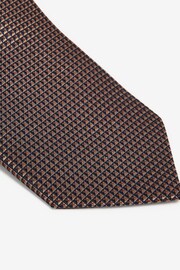 Dark Brown Textured Silk Tie - Image 2 of 3