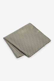 Light Grey/Grey Fish Print Tie And Pocket Square Set - Image 2 of 5