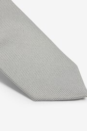 Light Grey/Grey Fish Print Tie And Pocket Square Set - Image 3 of 5