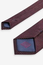 Burgundy Red Textured Silk Tie - Image 3 of 3