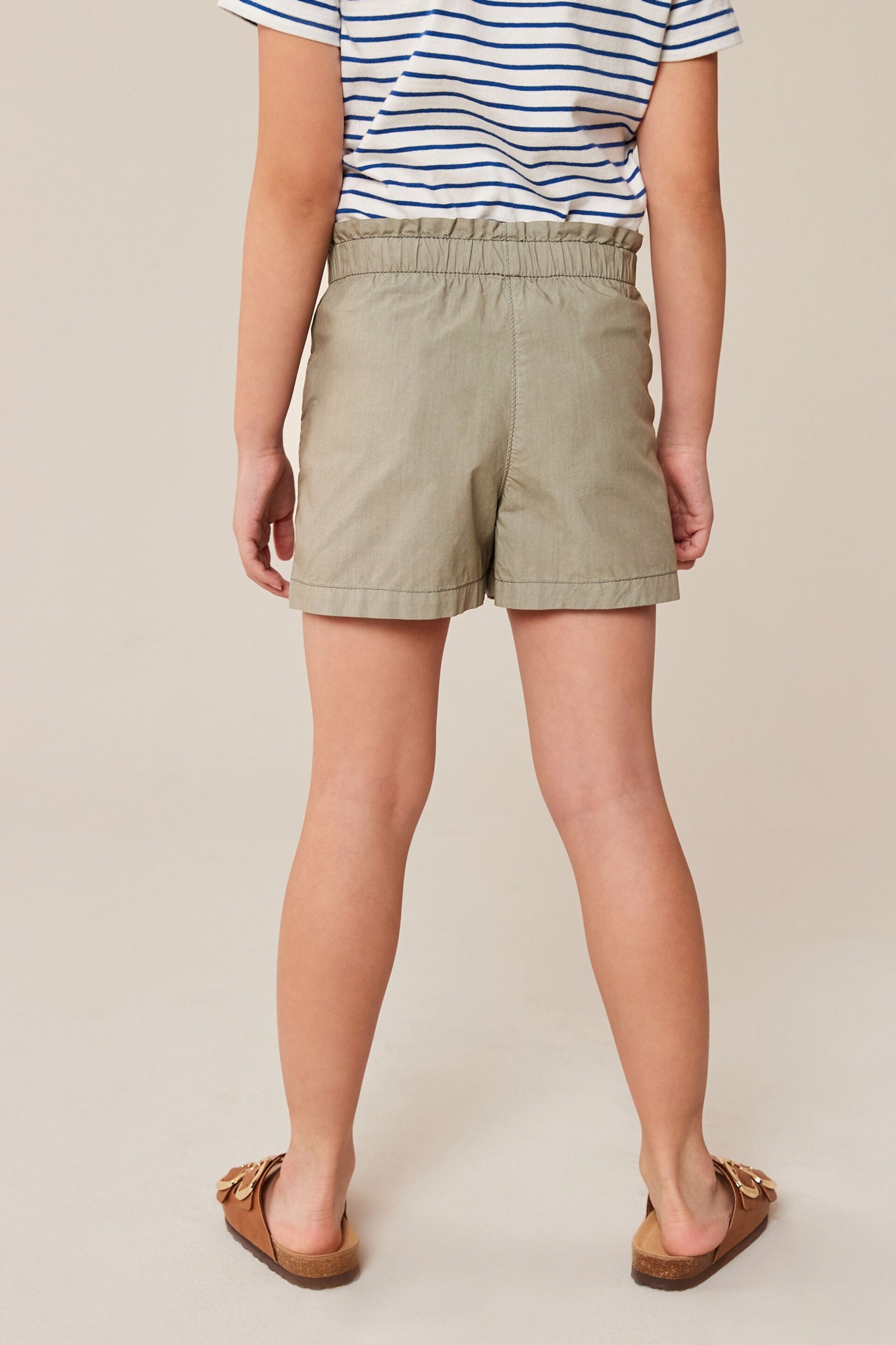 Khaki Green Poplin Cotton Shorts (3-16yrs) - Image 3 of 7