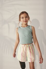 Rainbow Stripe Tie Waist Shorts (3-16yrs) - Image 1 of 6