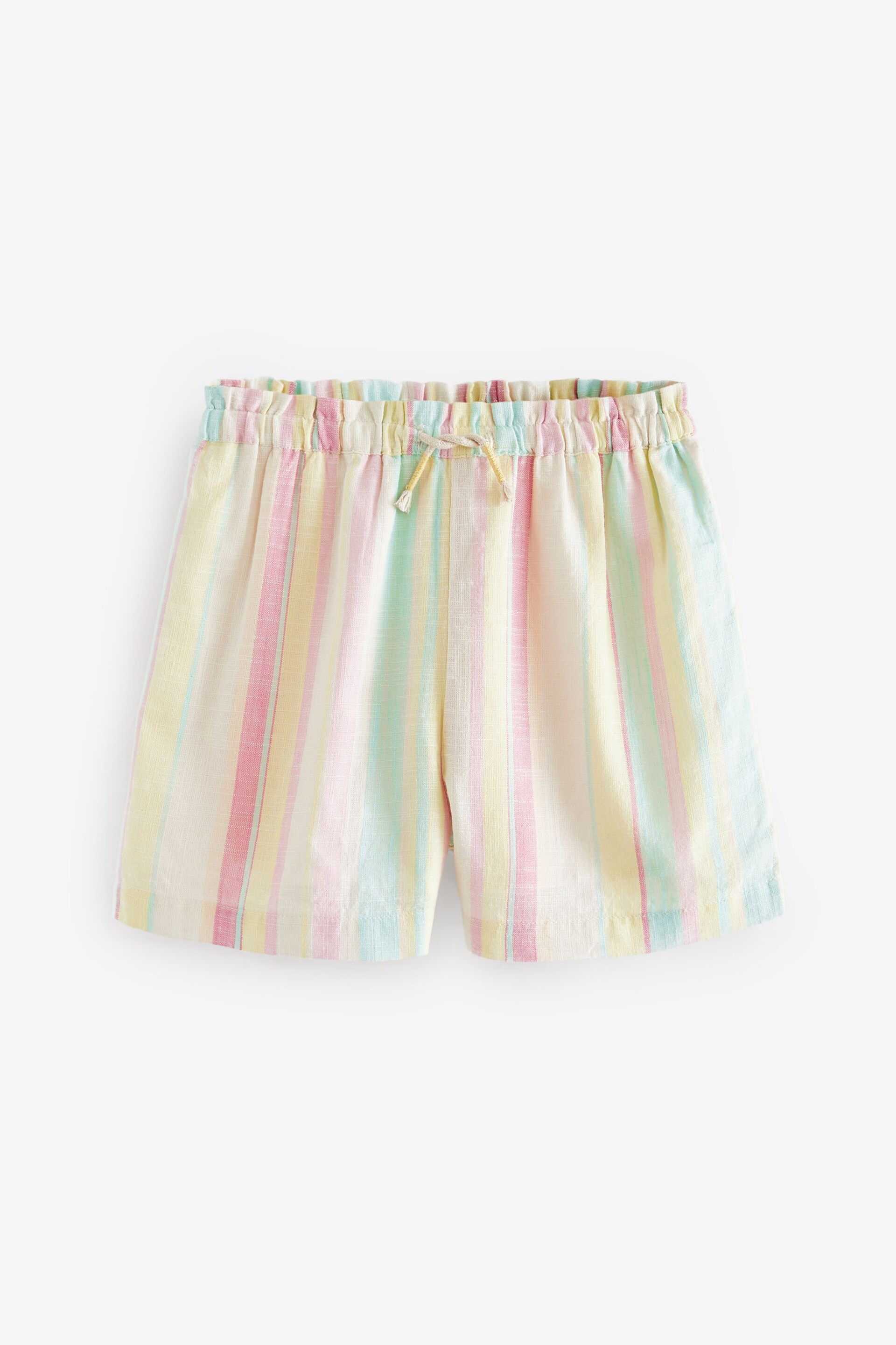 Rainbow Stripe Tie Waist Shorts (3-16yrs) - Image 4 of 6