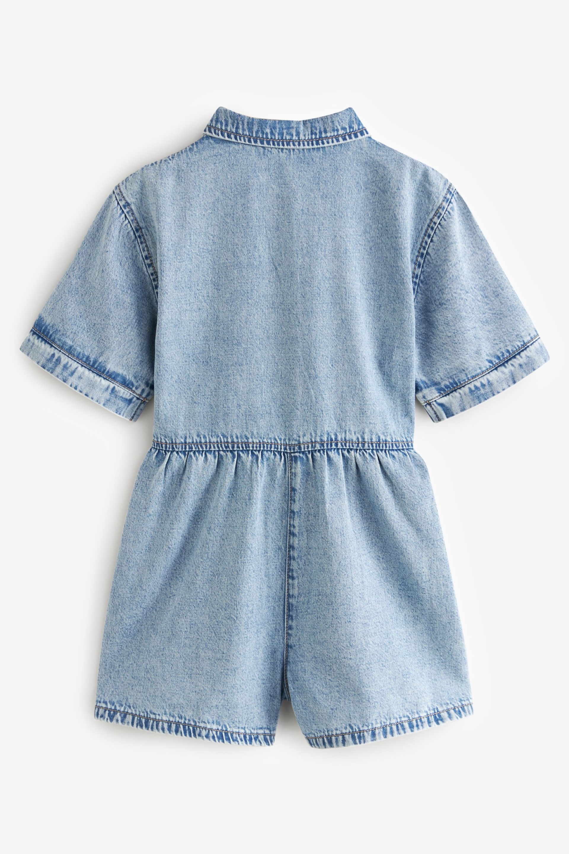 Blue Denim Shirt Playsuit (3-16yrs) - Image 6 of 7