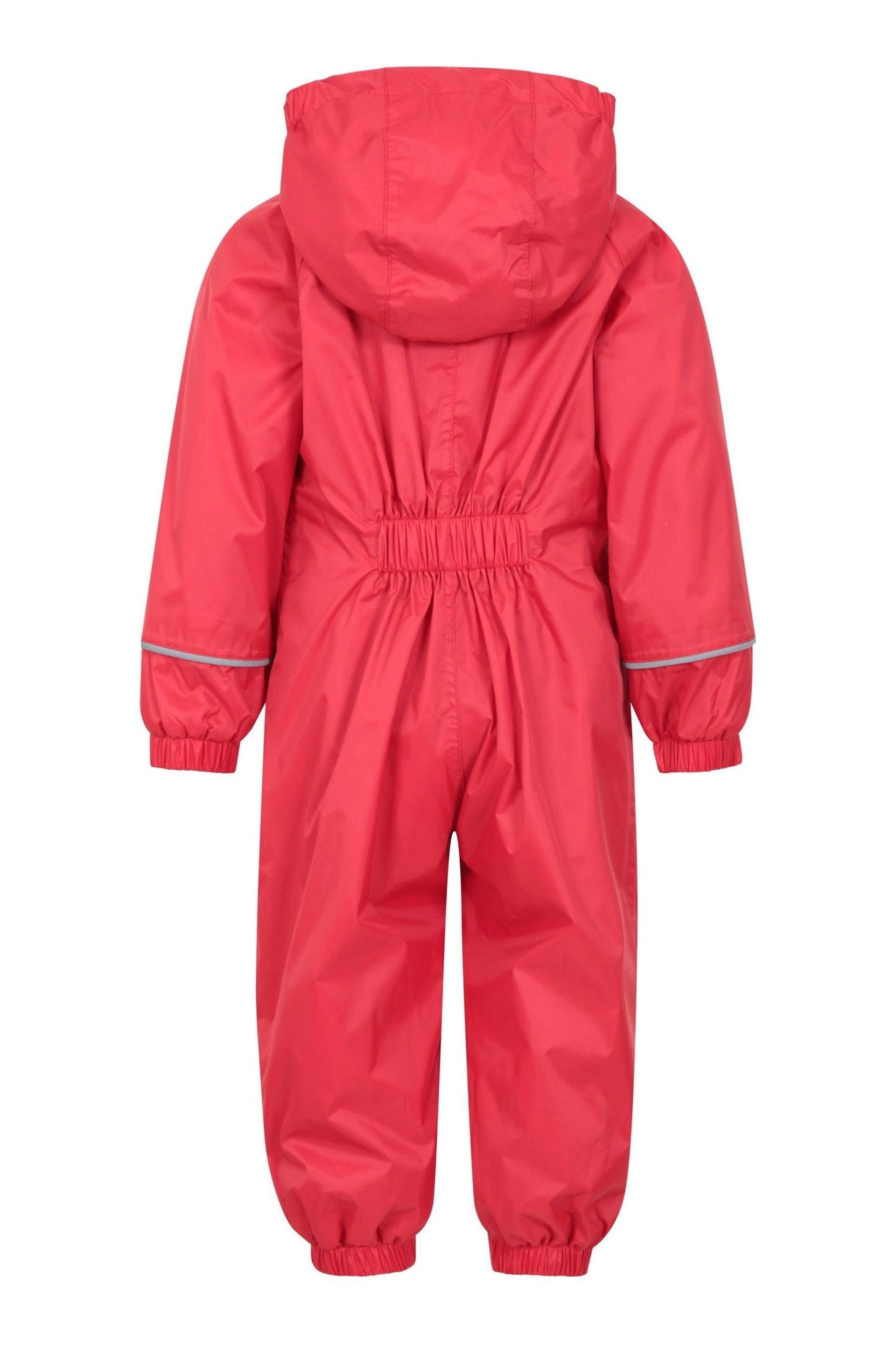 Mountain Warehouse Red Junior Spright Waterproof Fleece Lined Rainsuit - Image 3 of 5