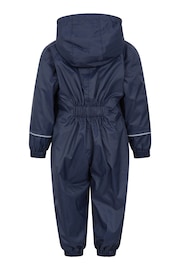 Mountain Warehouse Blue Junior Spright Waterproof Fleece Lined Rainsuit - Image 3 of 5