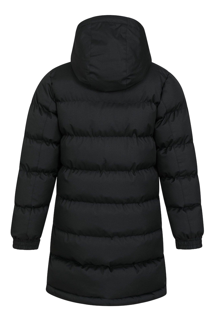 Mountain Warehouse Black Kids Snow Water Resistant Fleece Lined Padded Jacket - Image 2 of 5