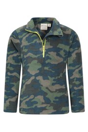 Mountain Warehouse Green Pursuit Printed Half-Zip Kids Fleece - Image 2 of 5