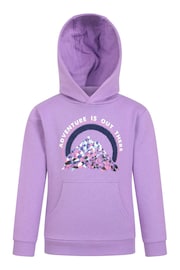 Mountain Warehouse Purple Kids Adventure Is Out There Printed Hoodie - Image 1 of 5