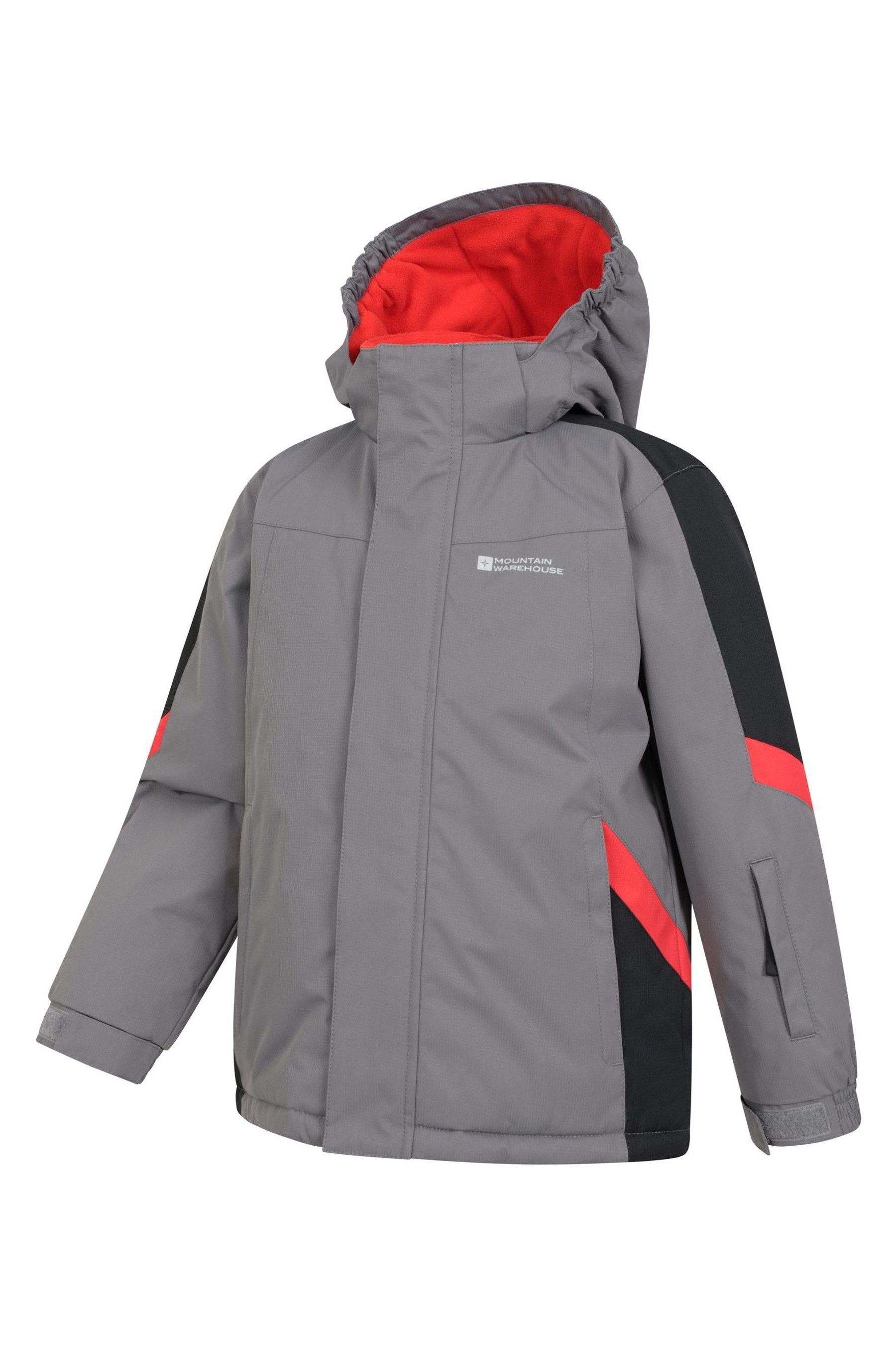 Mountain Warehouse Grey Kids Raptor Fleece Lined Snow Jacket 7 8 Yrs Boys