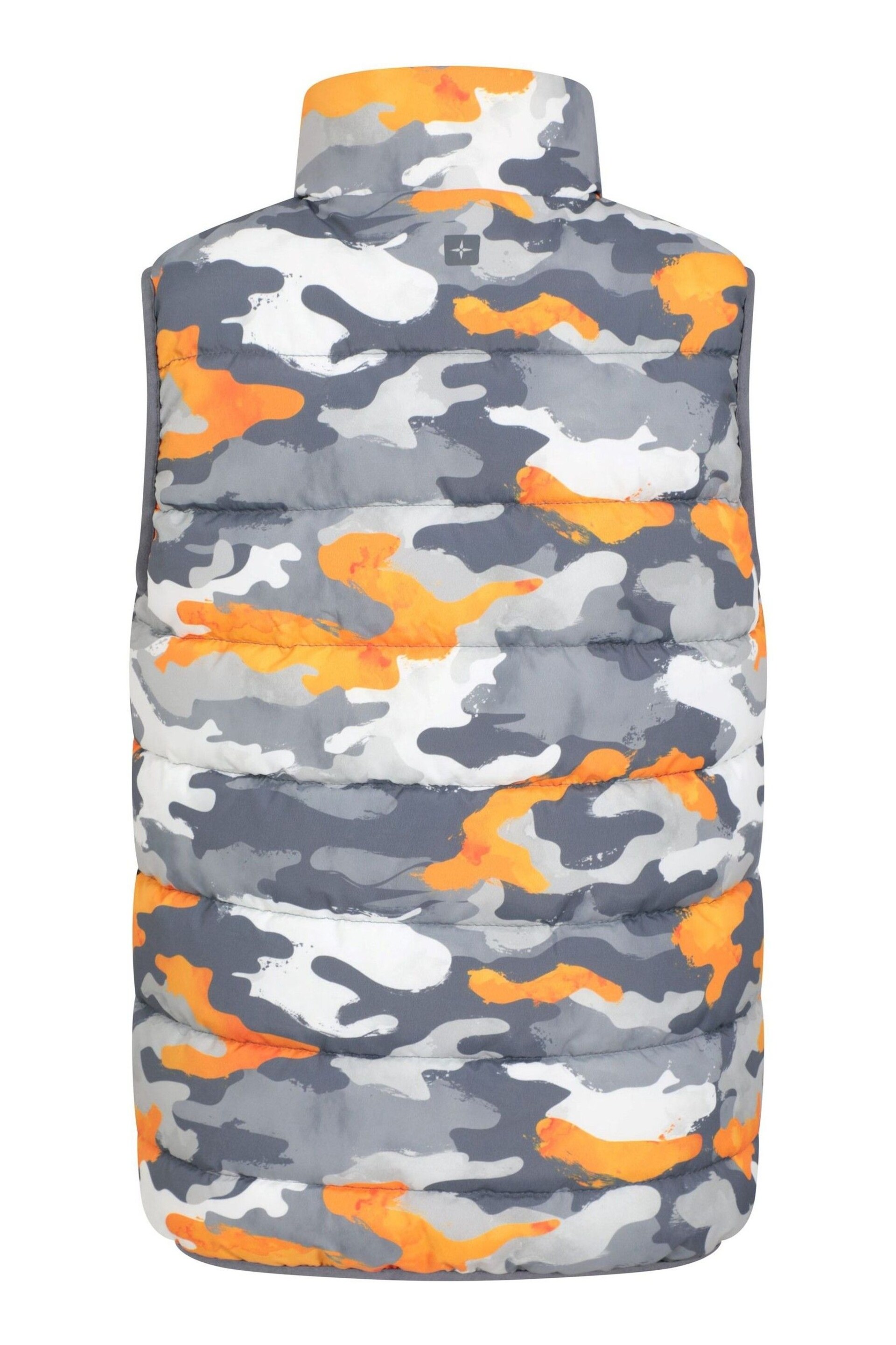 Mountain Warehouse Grey Light Kids Rocko Printed Water Resistant Padded Gilet - Image 3 of 5
