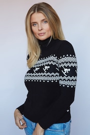 The Little Tailor Ladies Slim Fit Ski Design Knitted Christmas Jumper - Image 3 of 6