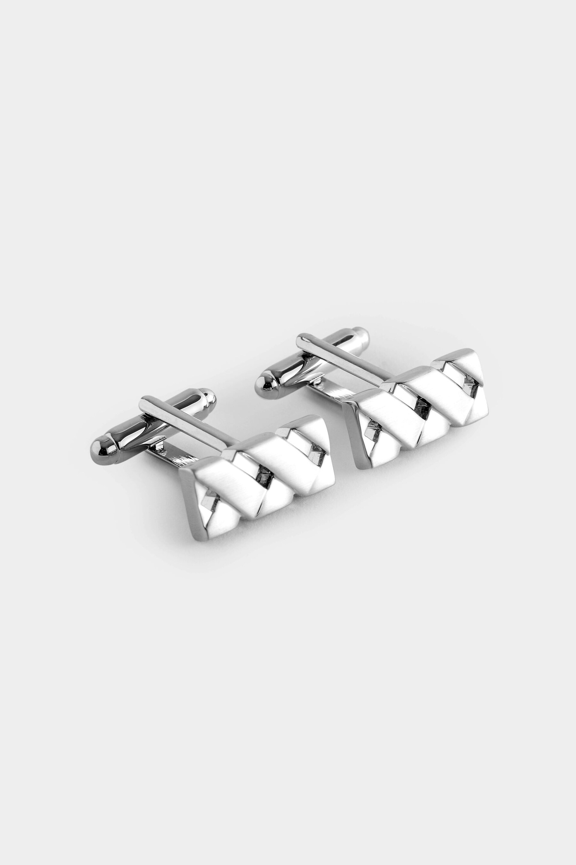 Silver Weave Cufflinks - Image 1 of 4