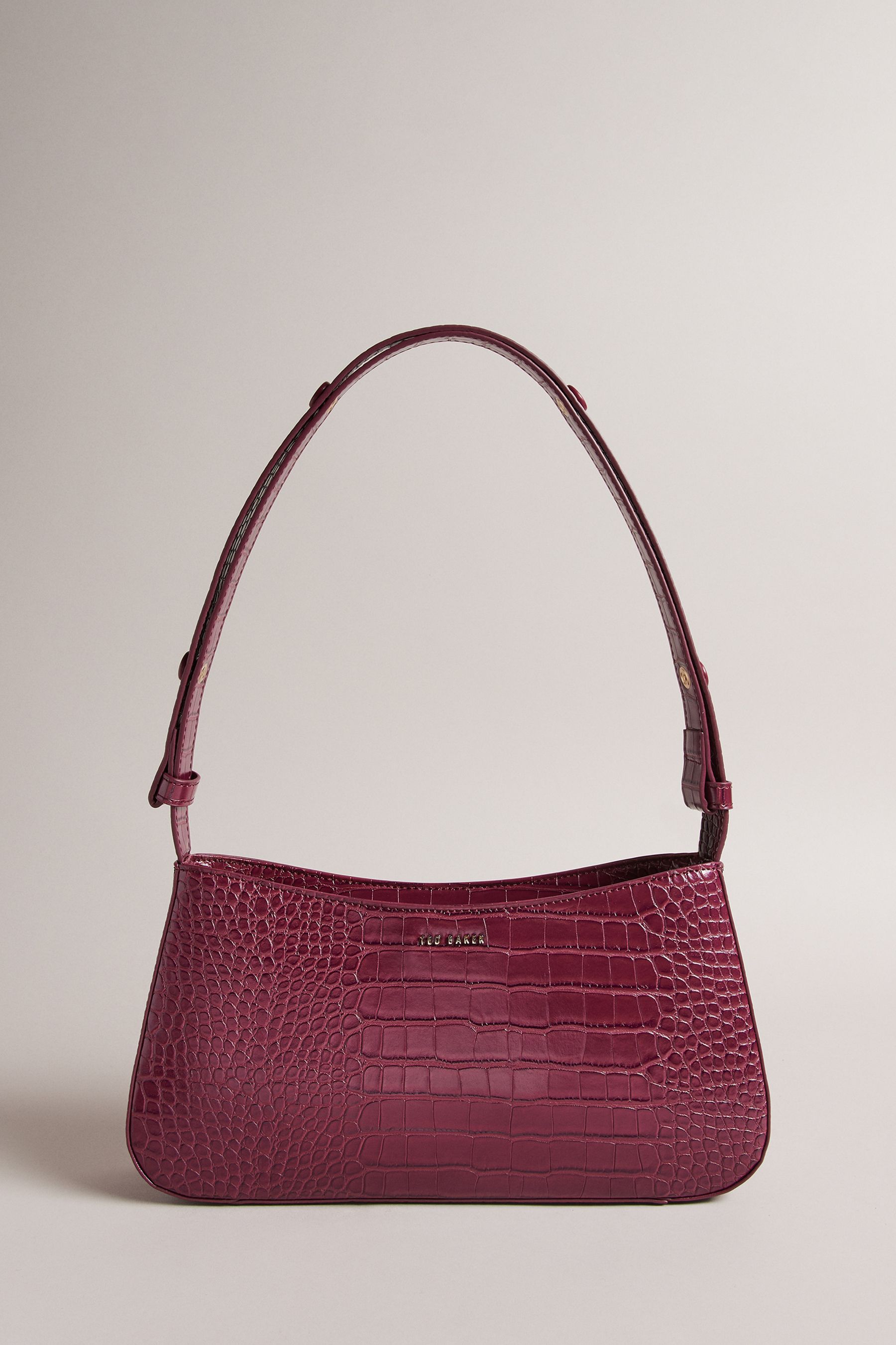 Croc effect baguette bag outlet