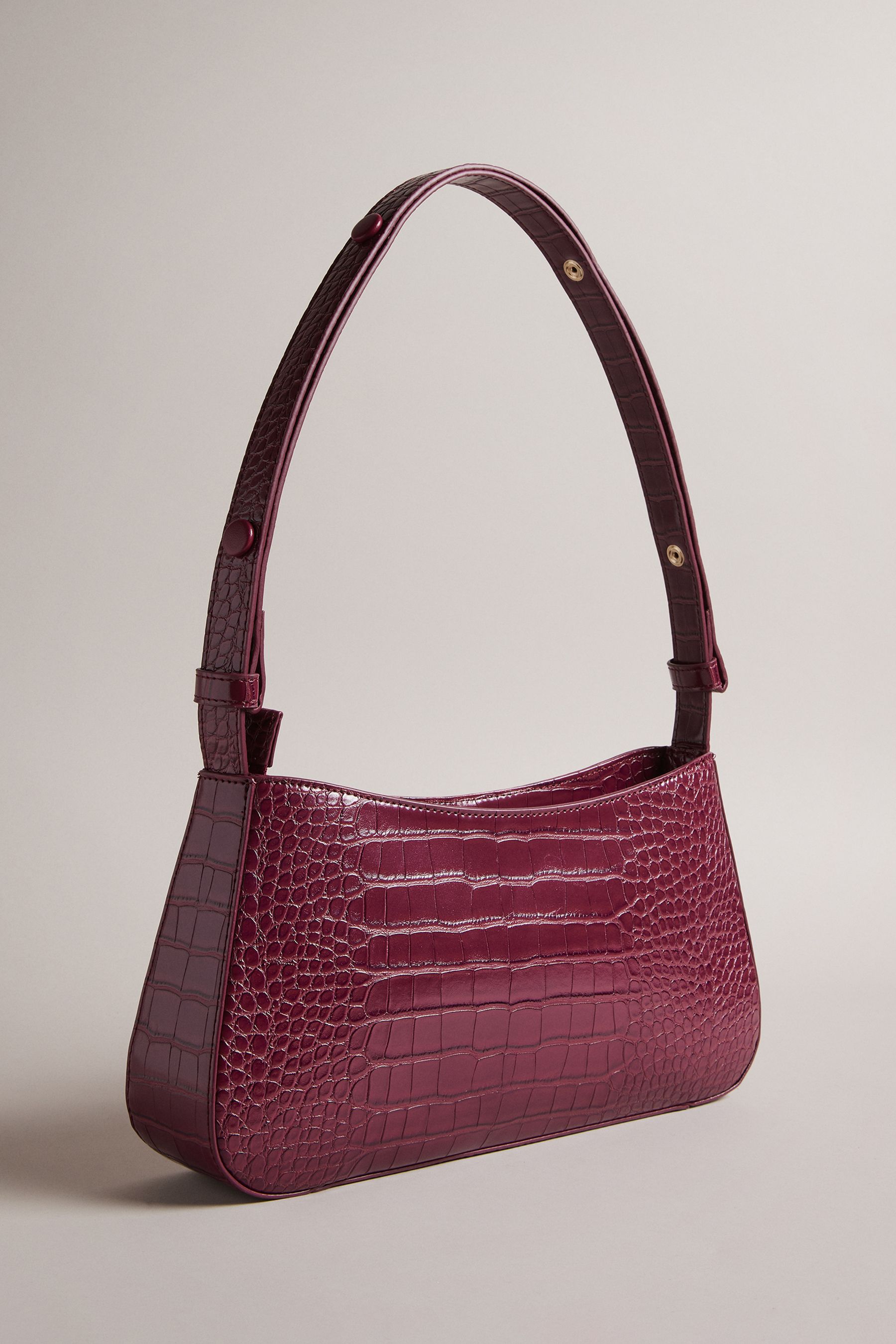 Croc effect baguette bag outlet