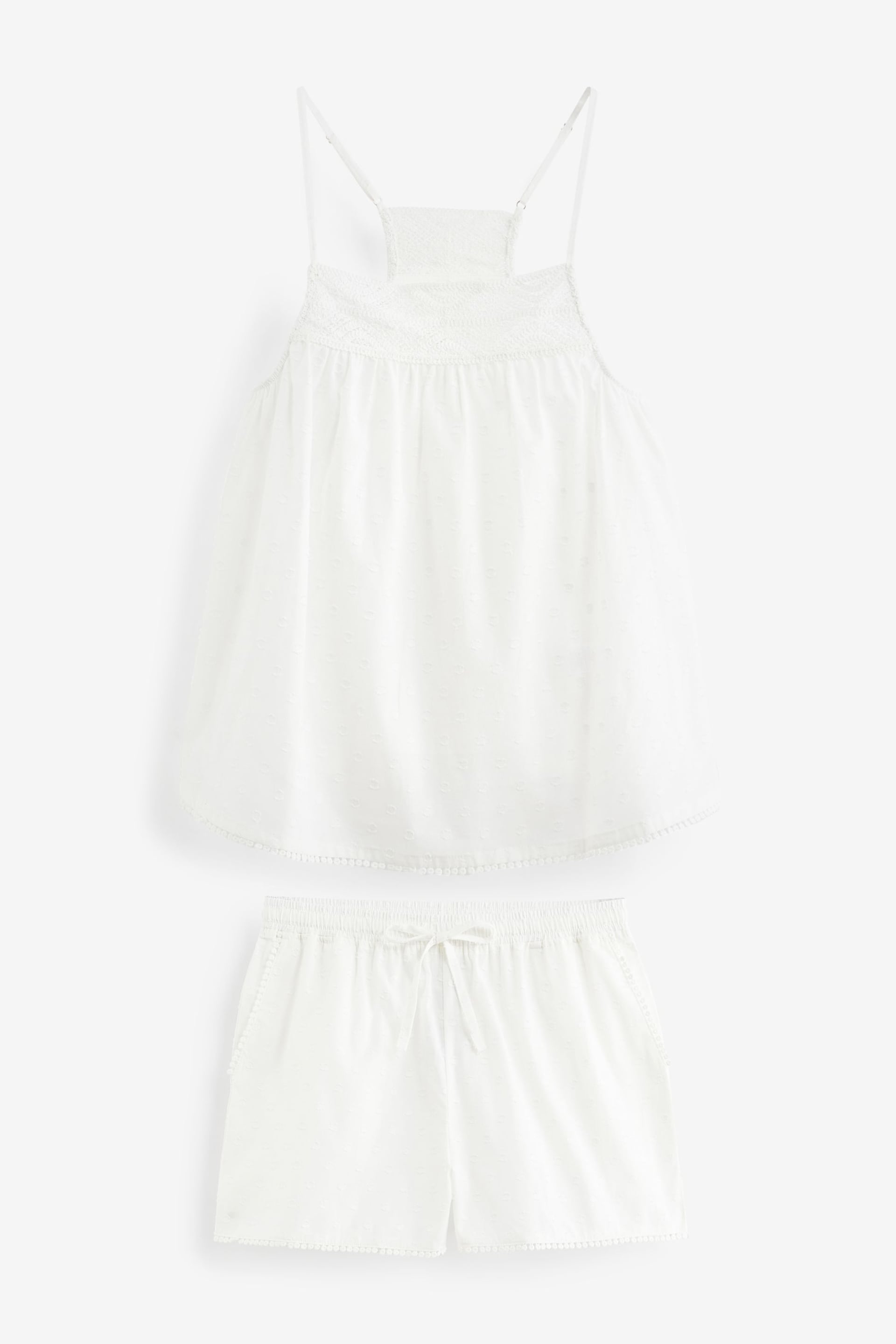 White Cami Short Set Pyjamas - Image 7 of 10