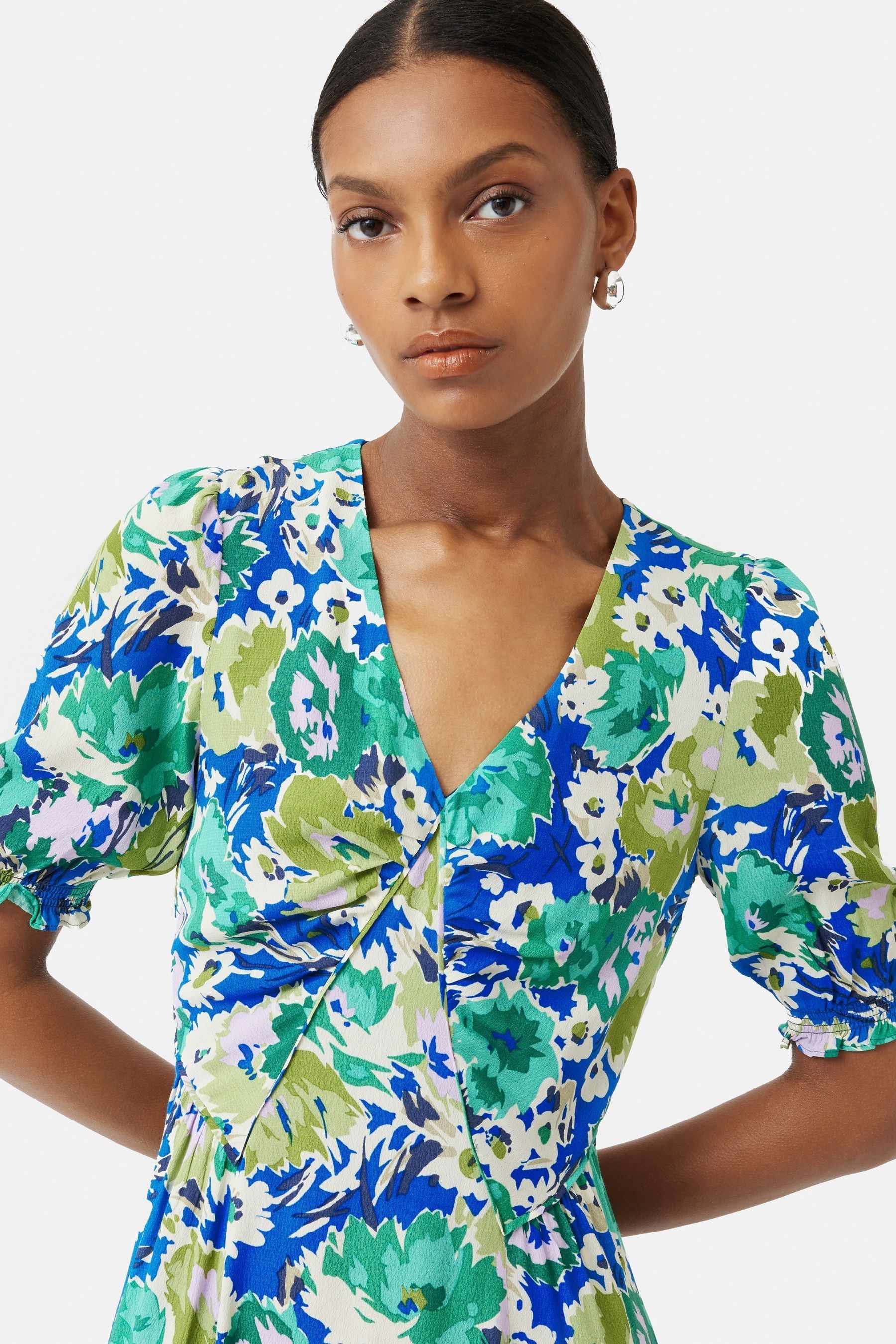 Buy Jigsaw Green Abstract Meadow Midi Tea Dress from Next Germany